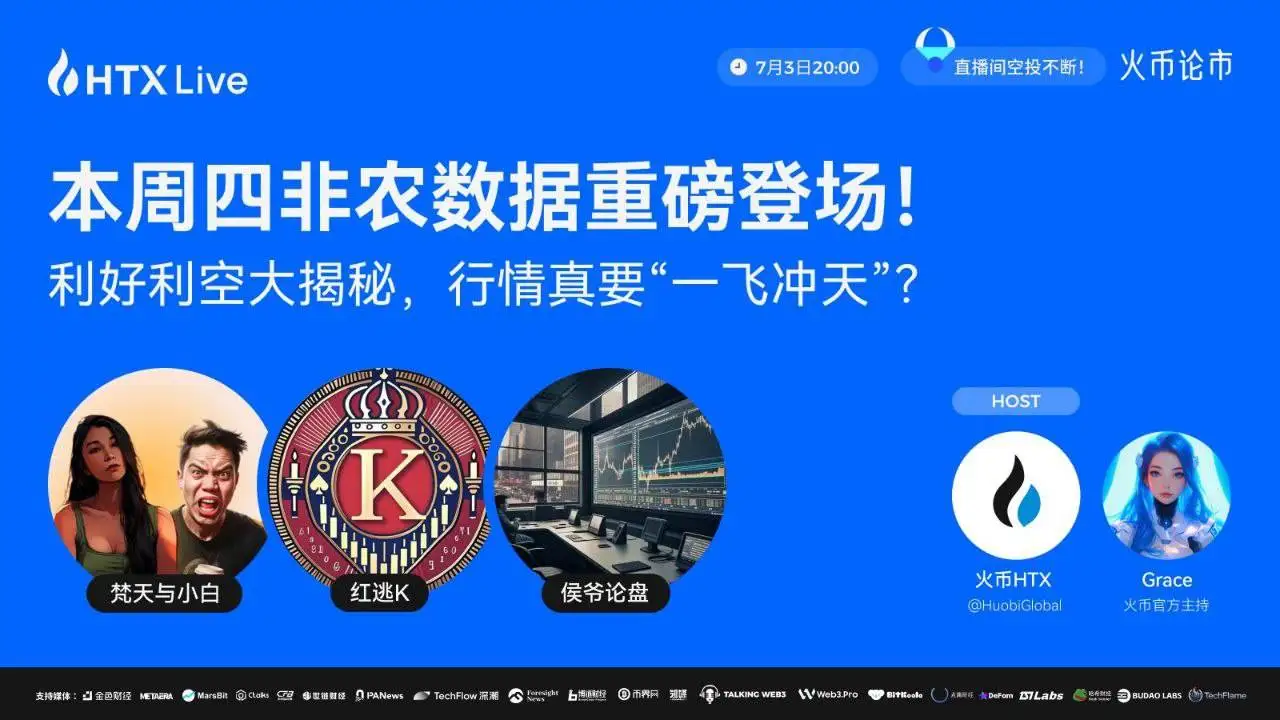 火币HTX今日举办非农数据对加密市场影响主题直播