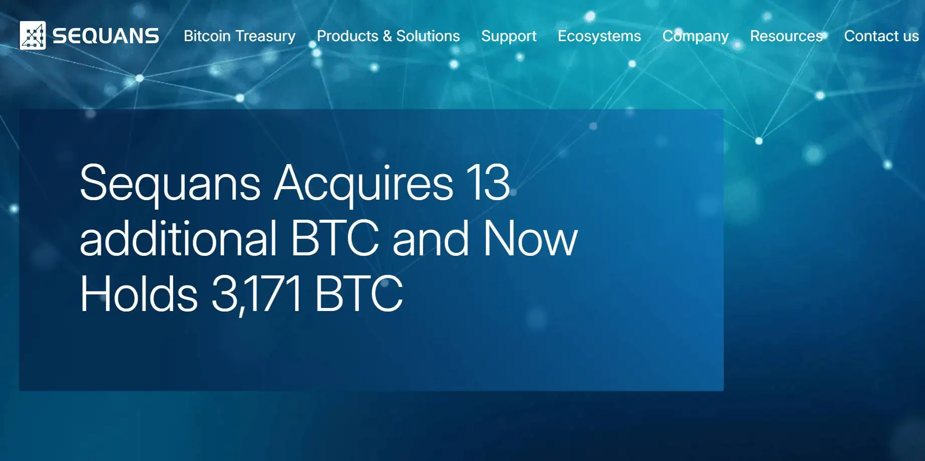 Sequans增持BTC总持仓达3171枚